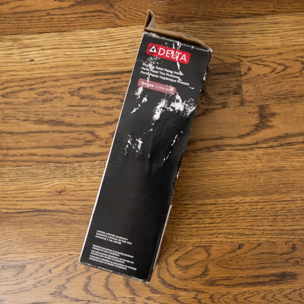 DELTA Amaya Collection Pivoting Toilet Paper Holder Satin Nickel Finish AMA50-SN